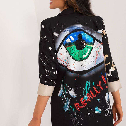 Italy Moda Floral Print Jacket For Women Casual Chic