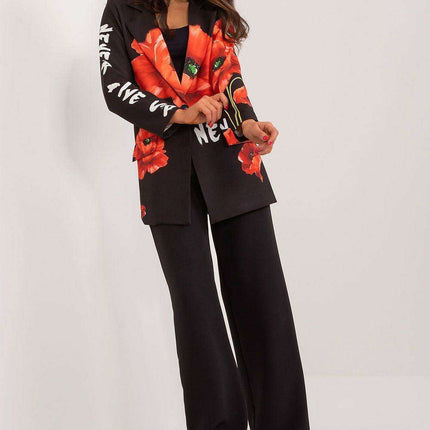 Italy Moda Floral Print Jacket For Women Casual Chic