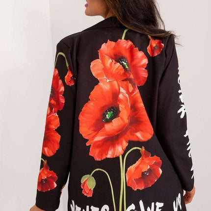 Italy Moda Floral Print Jacket For Women Casual Chic