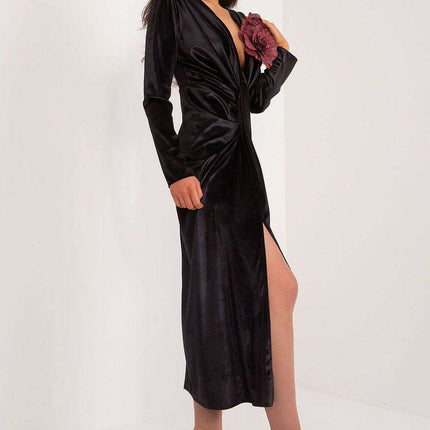 Velvet Blossom Evening Gown