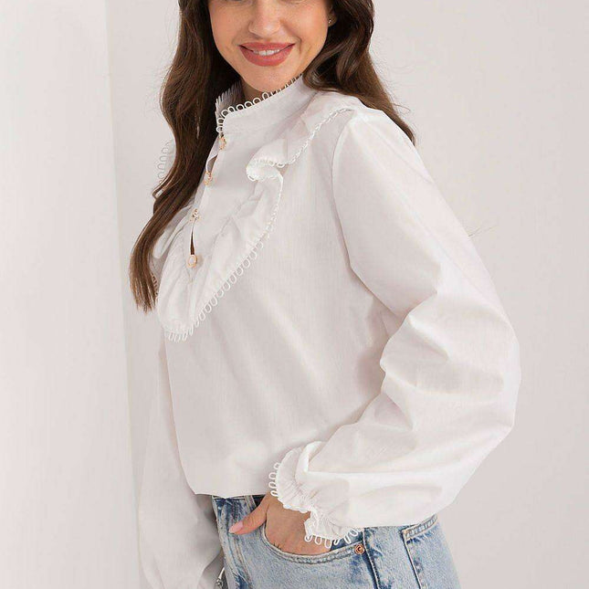 Chic Ruffled Cotton Top