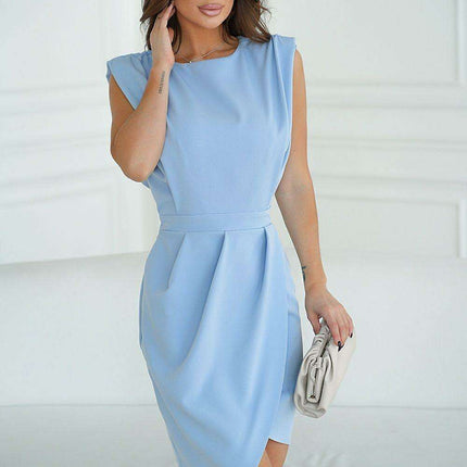 Chic Asymmetrical Hem Trapezoid Evening Gown