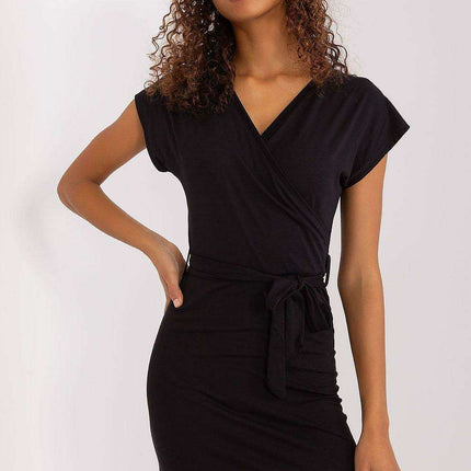 Stylish Waist Tie Cotton Pencil Dress For Summer Chic