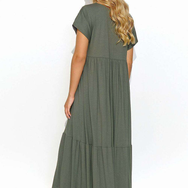 Effortlessly Chic V-Neck Maxi Dress for Casual Style