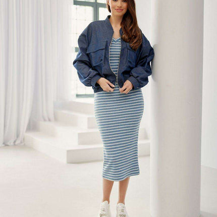 Maddie Denim Bomber Jacket