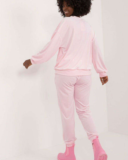 Elegant Floral Velour Lounge Set For Women Cozy Homewear