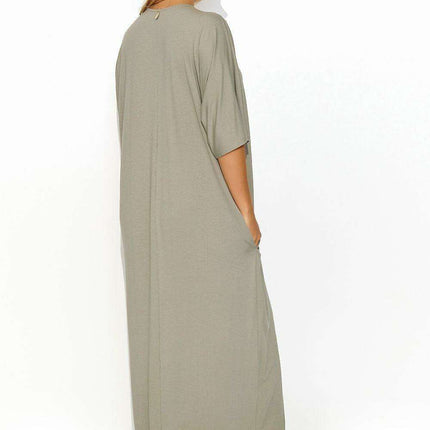 Effortlessly Chic V-Neck Knit Maxi Dress for Summer Elegance