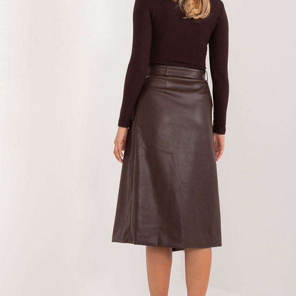 Sustainable Style: Belted Midi Skirt with Innovative Envelope Front