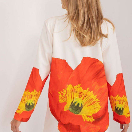 Italy Moda Floral Print Jacket For Women Casual Chic