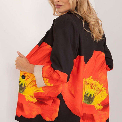 Italy Moda Floral Print Jacket For Women Casual Chic