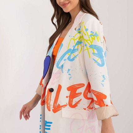 Italy Moda Floral Print Jacket For Women Casual Chic