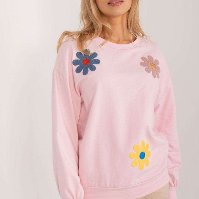 Blooming Cotton Sweatshirt For Women Cozy Breathable Casual