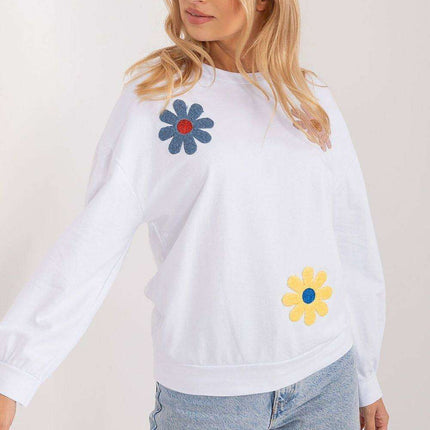 Blooming Cotton Sweatshirt For Women Cozy Breathable Casual