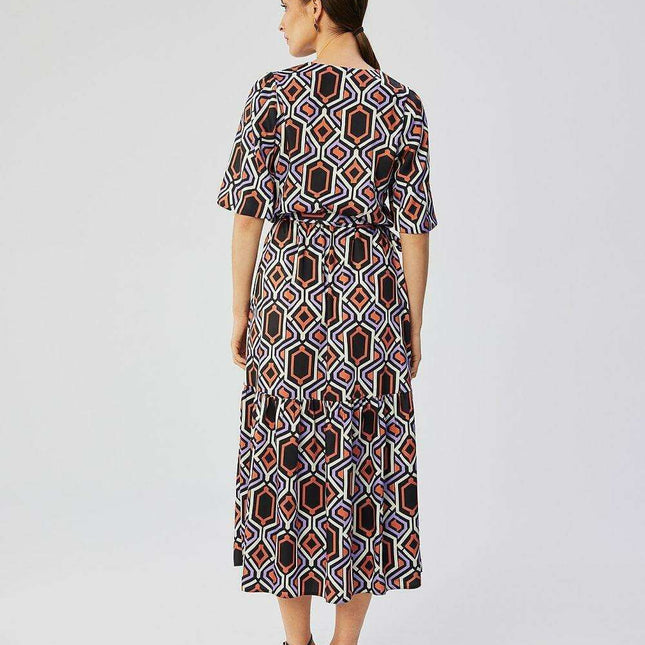 Elegant Floral Print Belted Maxi Dress for Effortless Chic
