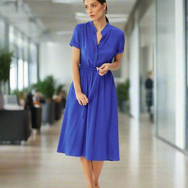 Chic Polish Viscose Belted Day Dress
