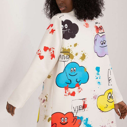 Italy Moda Floral Print Jacket For Women Casual Chic