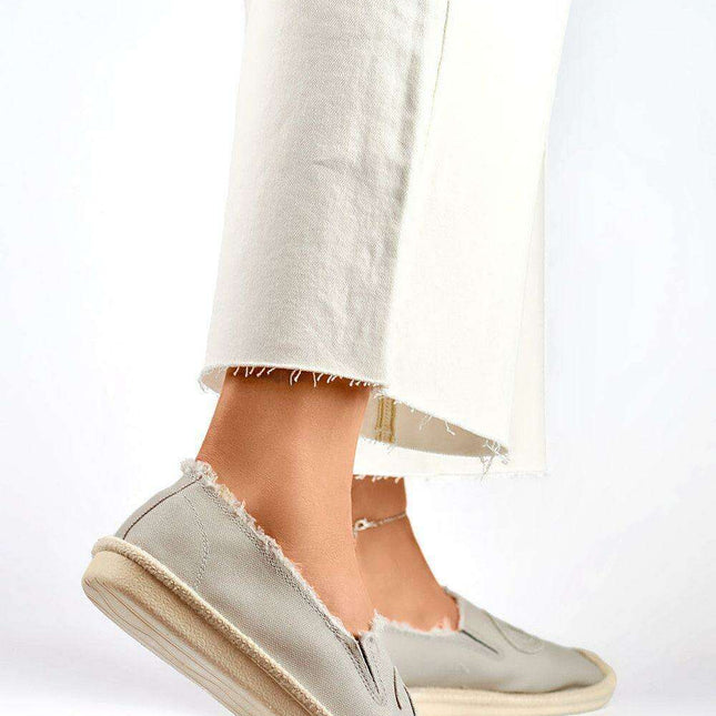 Gray Textile Espadrilles for Women - Stylish Comfort for Any Season