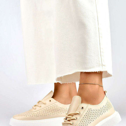 Eco-Friendly White Leather Sneakers with Platform