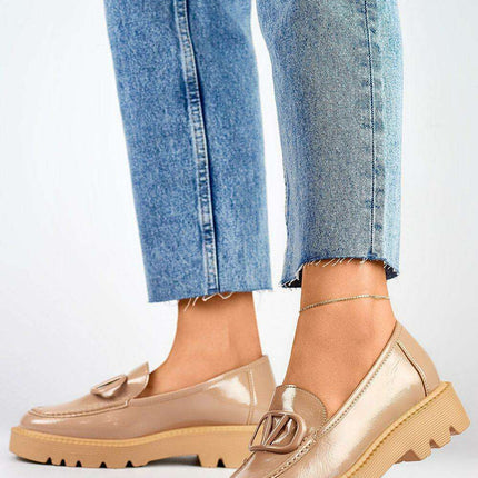 Elegant Beige Eco-Leather Half-Boots