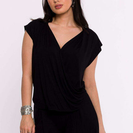 Chic Draped Knit Blouse