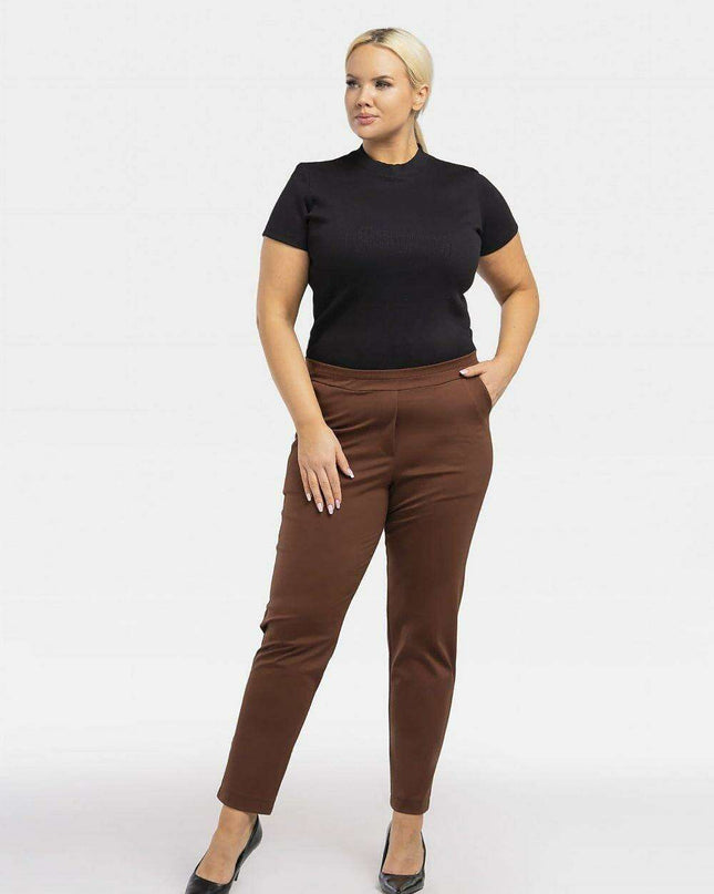 Karko Chic Plus Size Knit Trouser Ensemble for Modern Women