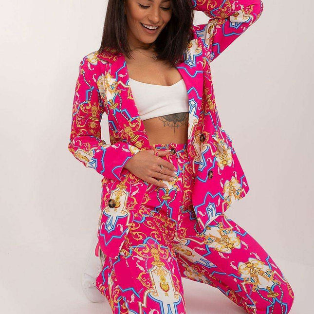 Chic Italy Moda Womens Suit Jacket And Trousers Set