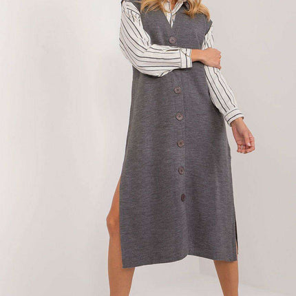 Chic Knit Midi Dress with Heart Neckline