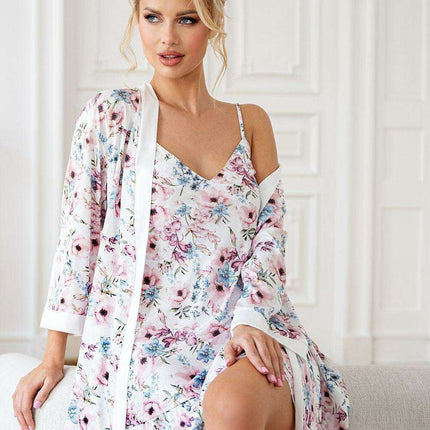 Field of Roses Luxe Satin Robe