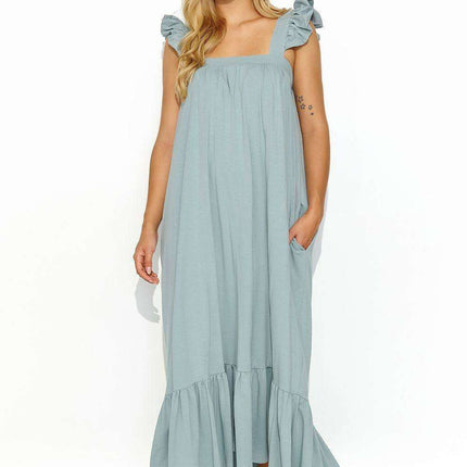 Chic Ruffled Summer Maxi Dress for Effortless Style