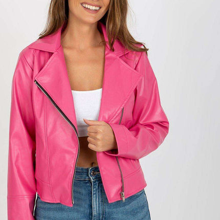 Eco-Conscious Fashion Zippered Jacket with Stylish Lapels and Practical Pockets