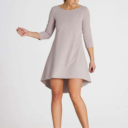 Pleated Back Asymmetrical Cocktail Dress – Modern Sophistication