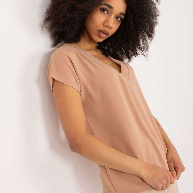 Elegant Heart-Cut Blouse