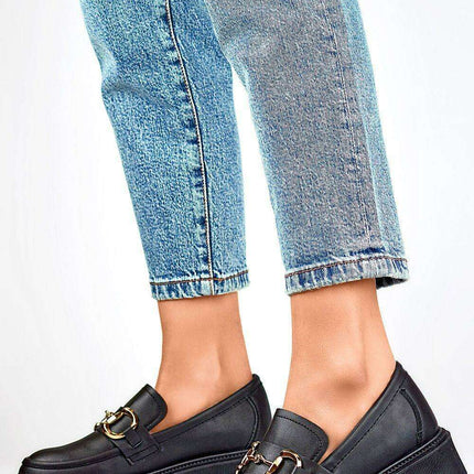 Sustainable Patent Leather Heeled Moccasins for Women