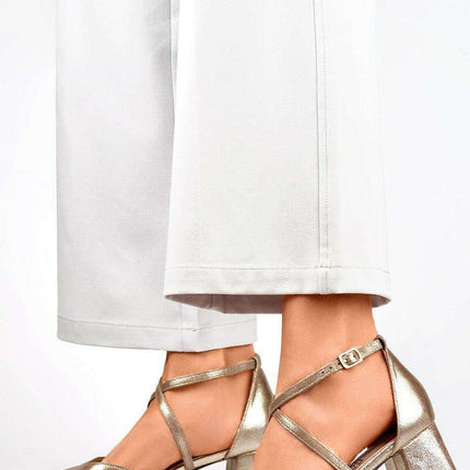 Eco-Chic Block Heel Pumps with Elegant Buckle Design