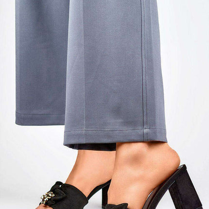 Stylish Sustainable Suede Heeled Flip-Flops