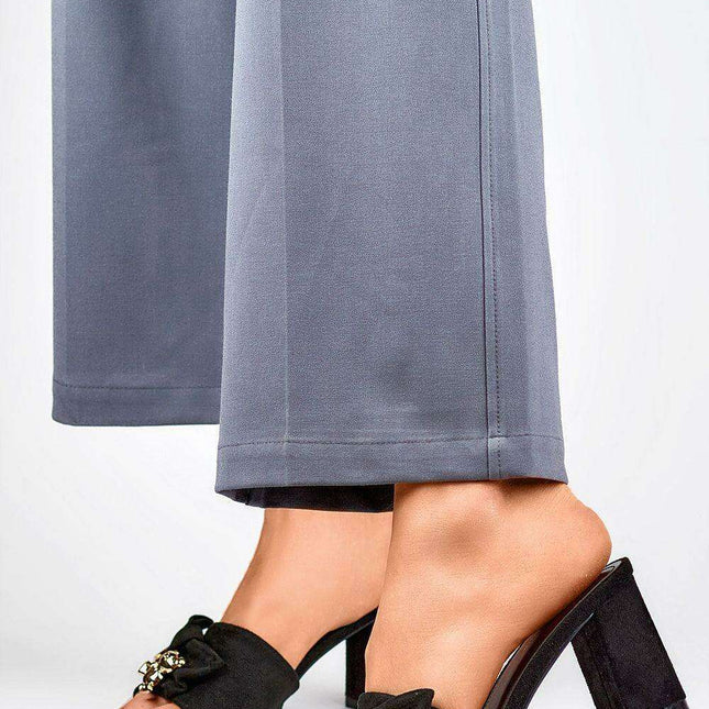 Stylish Sustainable Suede Heeled Flip-Flops