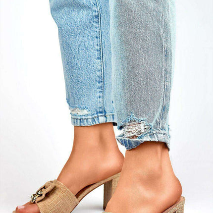 Stylish Sustainable Suede Heeled Flip-Flops