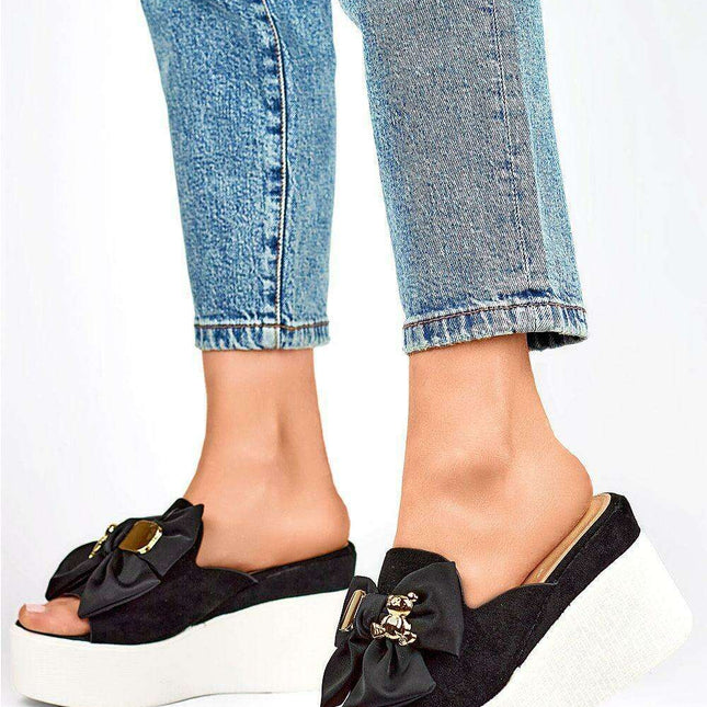Sustainable Suede Platform Sandals