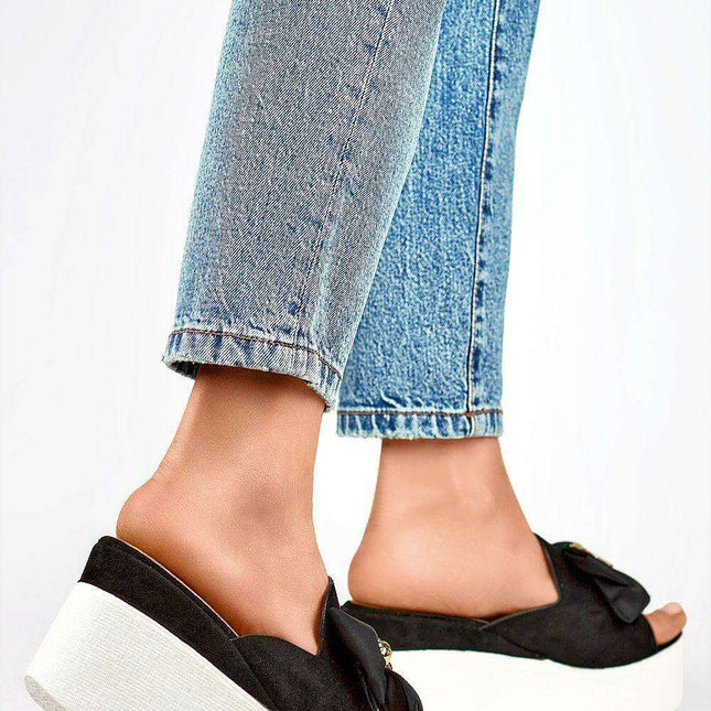 Sustainable Suede Platform Sandals
