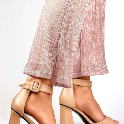 Eco-Friendly Elegant Heeled Sandals with Sustainable Leather Footbed