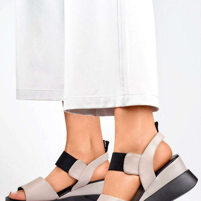 Chic High Heel Summer Leather Sandals