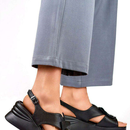 Sophisticated Leather Ankle-Strap High-Heel Sandals