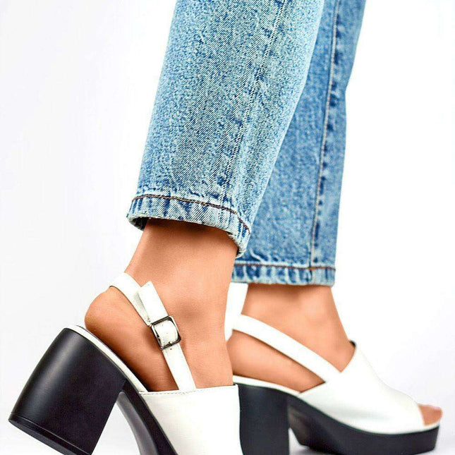 Eco-Conscious Chic: Stylish Heeled Leather Sandals