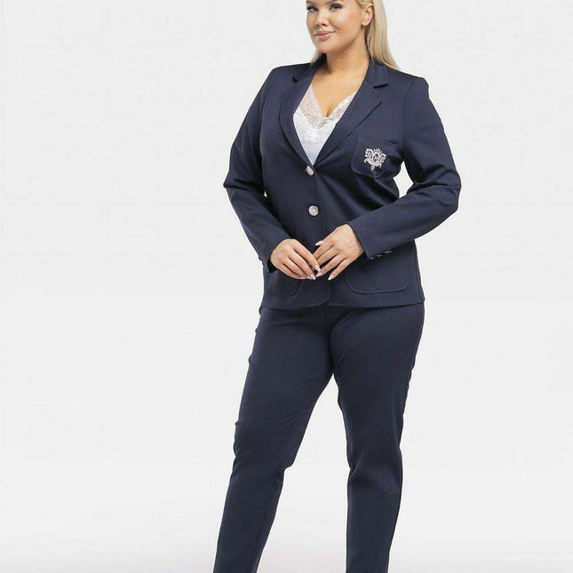 Elegant Plus Size Appliqué Blazer "Karko"