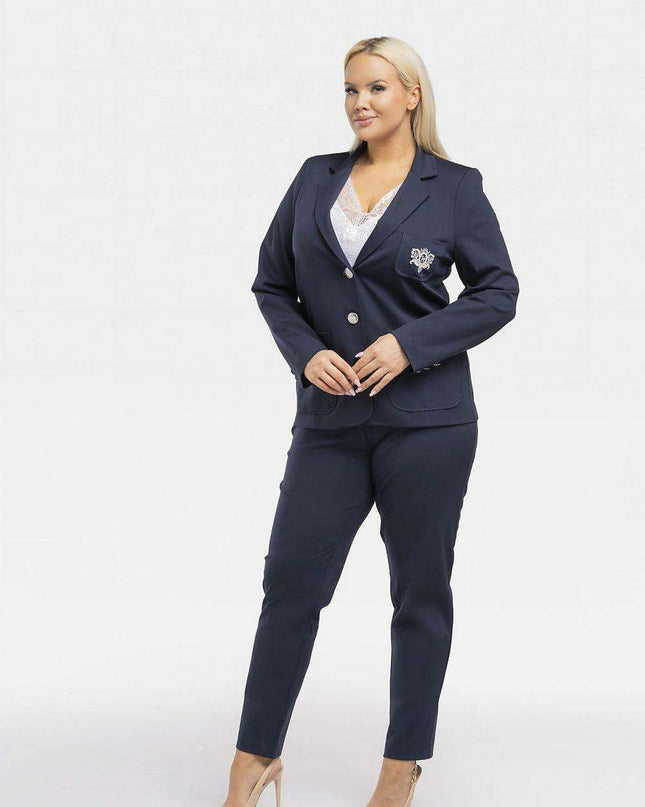 Elegant Plus Size Appliqué Blazer "Karko"