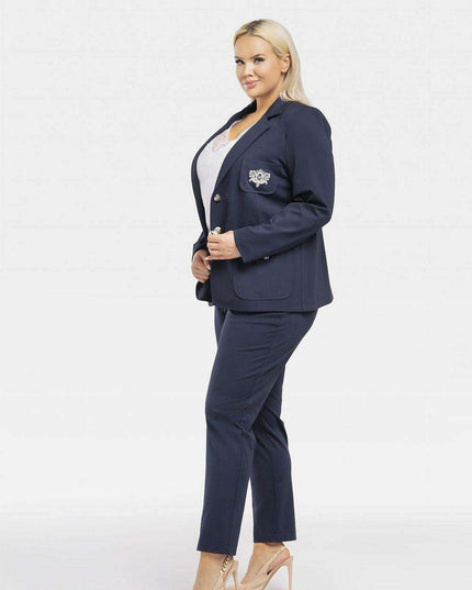Elegant Plus Size Appliqué Blazer "Karko"