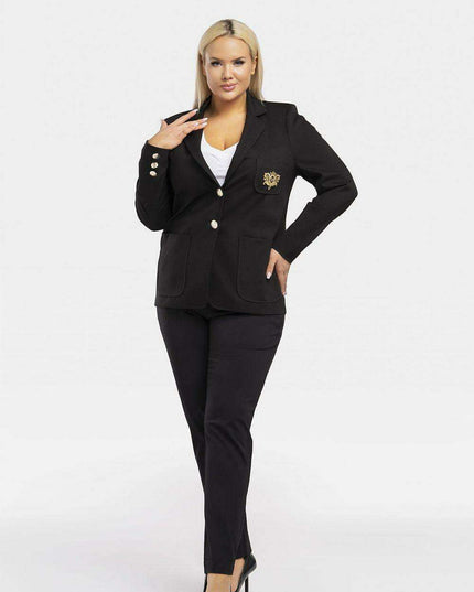 Elegant Plus Size Appliqué Blazer "Karko"