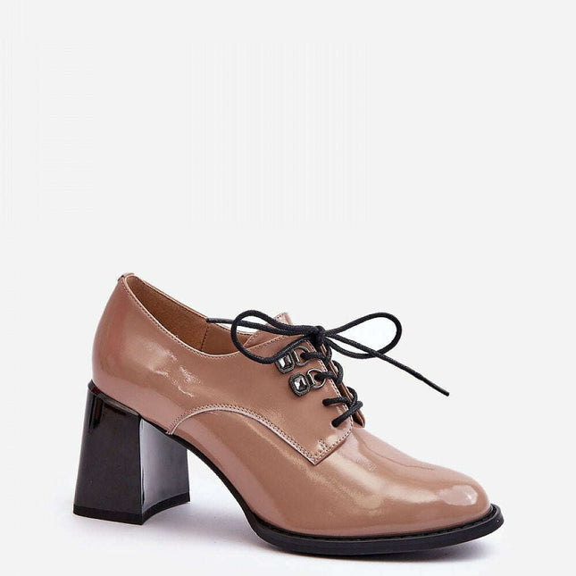 Heeled low shoes model 195405