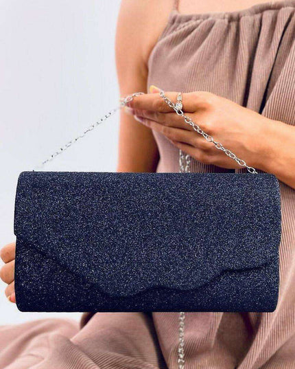 Shimmering Iridescent Evening Clutch with Versatile Chain by Inello