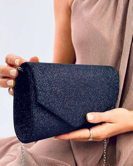 Shimmering Iridescent Evening Clutch with Versatile Chain by Inello